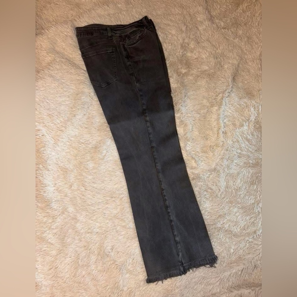 Zena Gray Boot-Cut Jeans